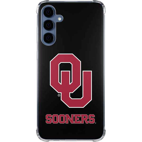 University of Oklahoma Sooners Black Galaxy A35 5G Clear Case